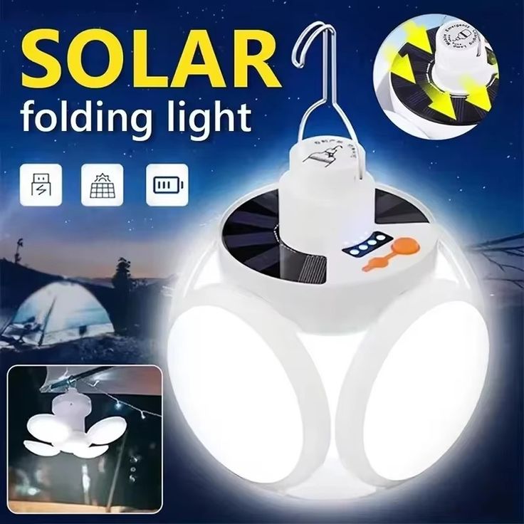 Nunca Más a Oscuras - Lámpara Solar LED Plegable Con Control